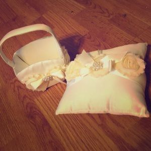 Flower girl and ring bearer basket